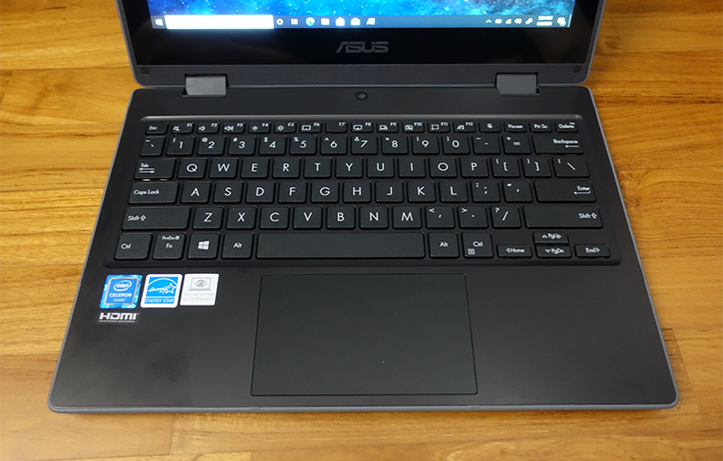 The ASUS BR1100F, unfortunately, does not have backlit for the keyboard.